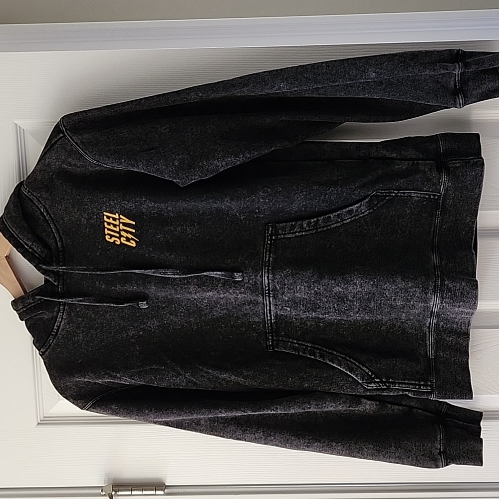 Steel City Acid Wash Renegade Pullover Hoodie Size Small